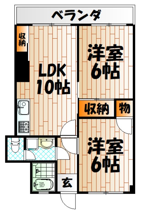 米谷木町第2ビル 間取り