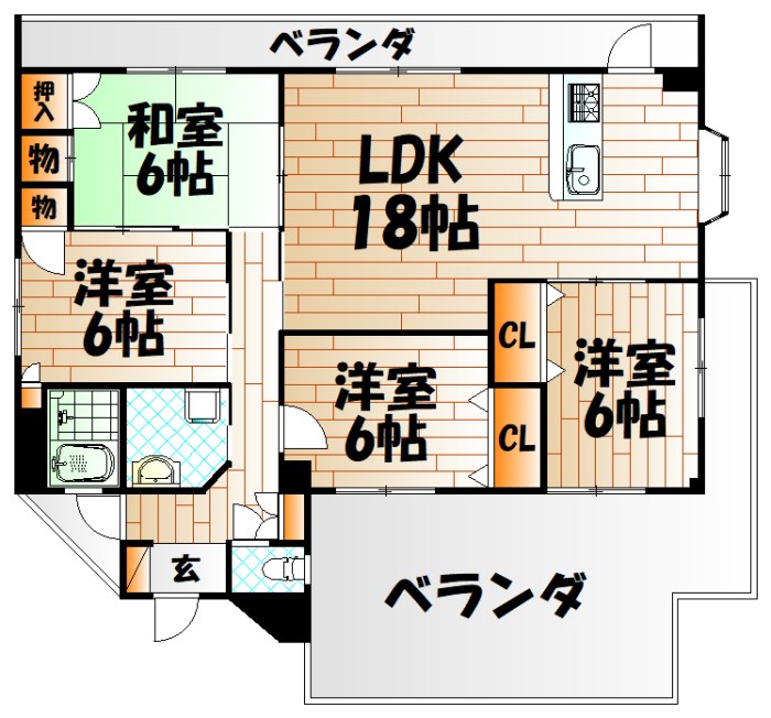 今浪マンション  間取り