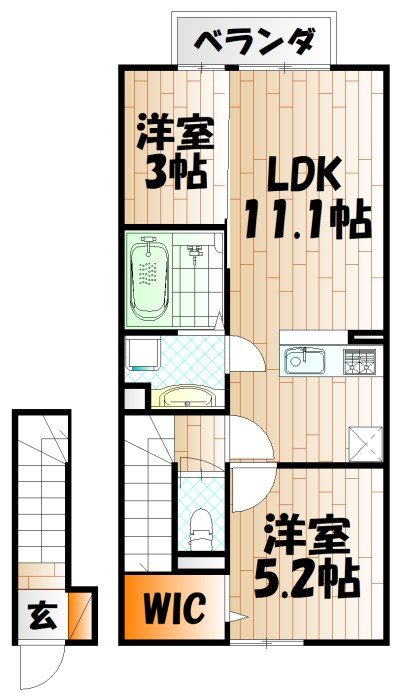Ｄ-room泉台 A棟 間取り