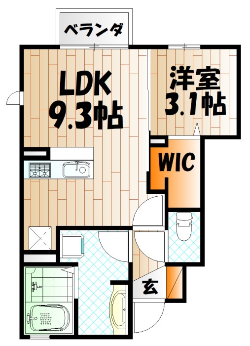 Ｄ-room泉台 B棟 間取り
