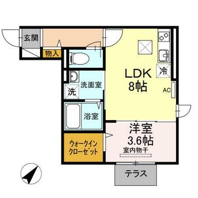 Polonia　MatsubaraＡ棟  間取り