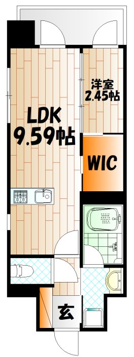 福岡県北九州市小倉北区黄金１丁目2-10 間取り