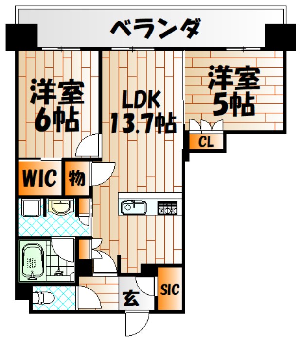 福岡県北九州市小倉北区浅野２丁目 間取り