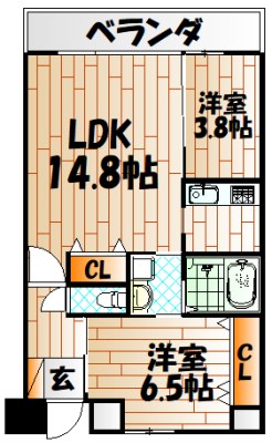 ルミナスAI八幡  間取り