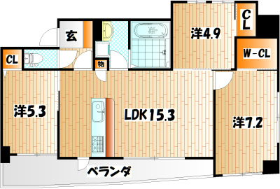 ヴェールヴァン田町 間取り