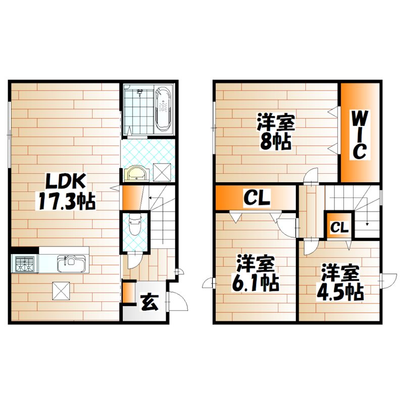 サンラプロ葛原本町　　B 間取り