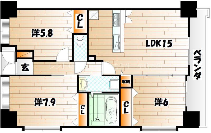 フォーストリングス竪町  間取り