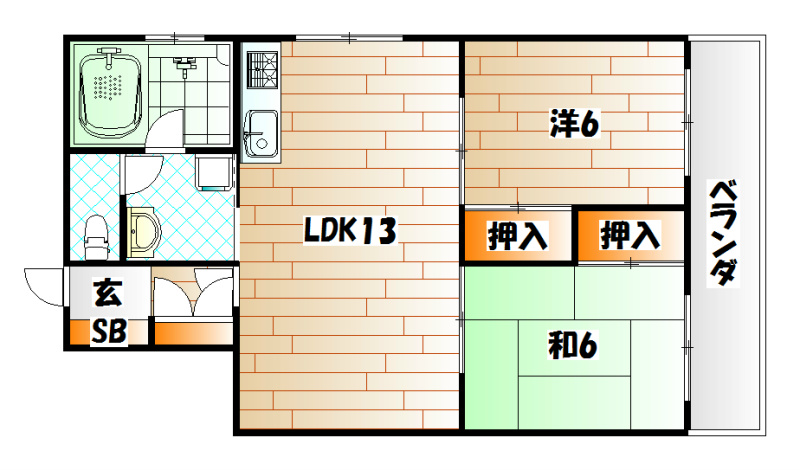 角田ビル片野新町 間取り