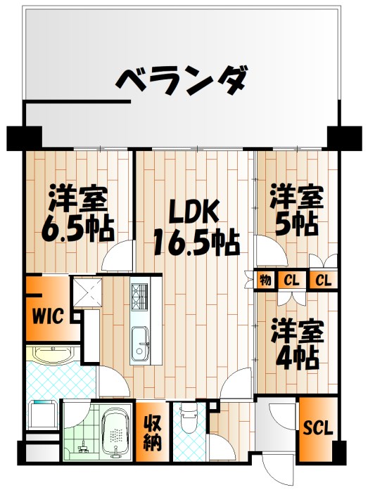 福岡県北九州市小倉北区浅野２丁目 間取り