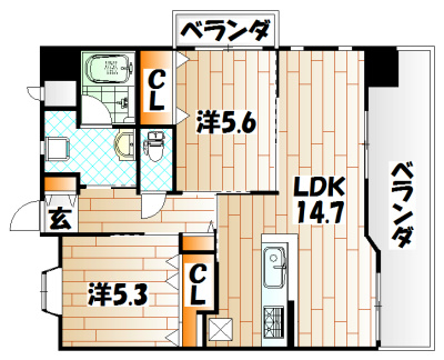 ベレッツァ門司  間取り
