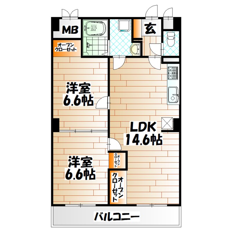 霧ヶ丘コーポラス 間取り