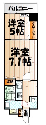 アヴィニールNo.5 間取り
