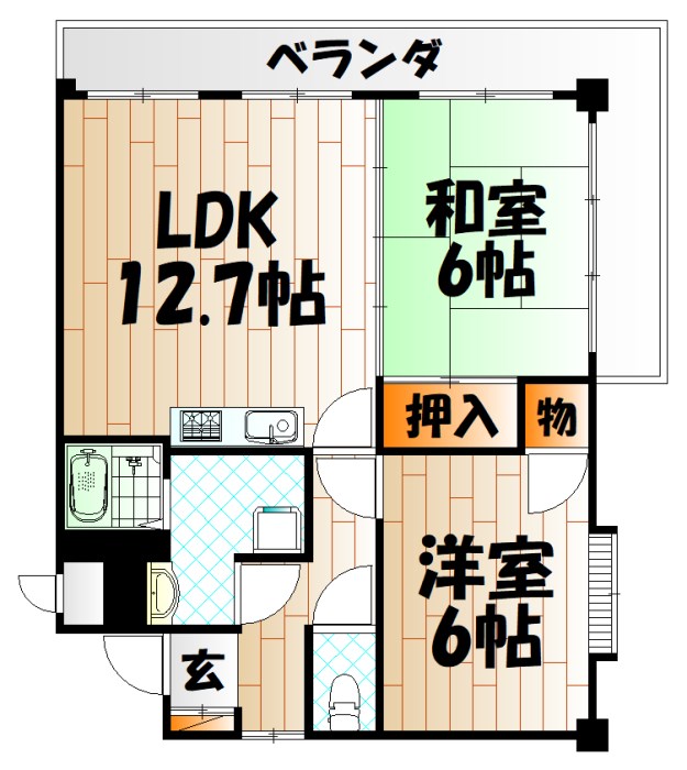 サンヒルズ美萩野 間取り