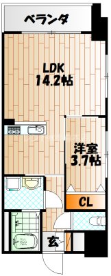 ERIOS COURT 中津口  間取り