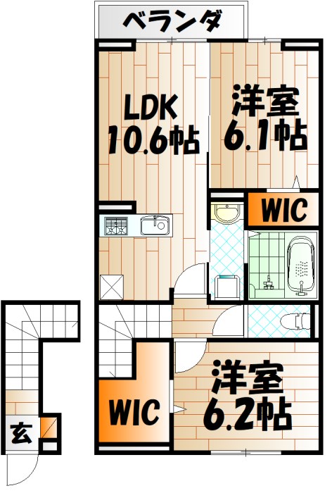 ファミールヴィラ A棟  間取り