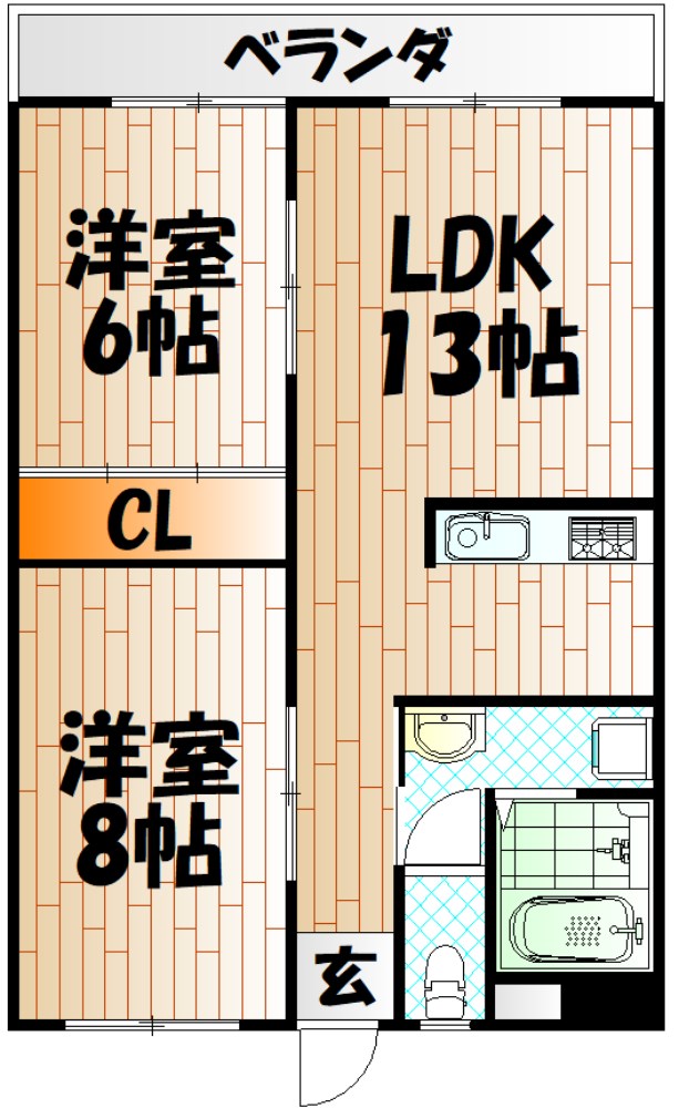門司別院ホワイトハイツ 間取り