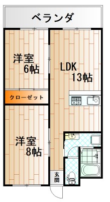 ホワイトハイツ門司別院 間取り