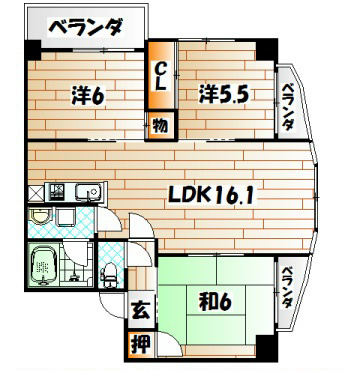 オールセインツ    間取り