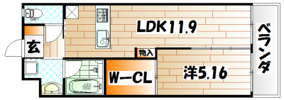 ウィングス三萩野   間取り