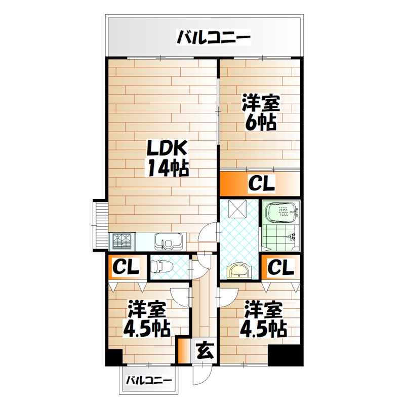 リアライズ到津  間取り