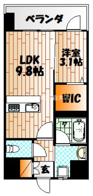 デザイナープリンセス旦過   間取り