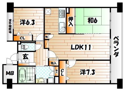 メディックス三萩野レジデンシャルタワー  間取り