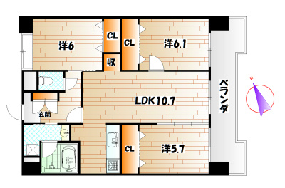 グランエスパシオ浅野 間取り