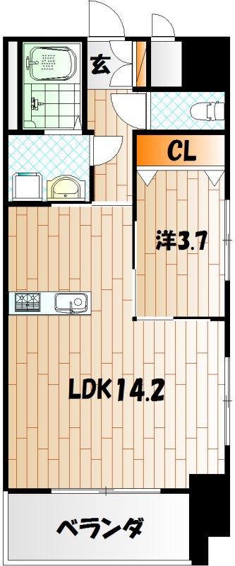 ERIOS COURT 中津口  間取り