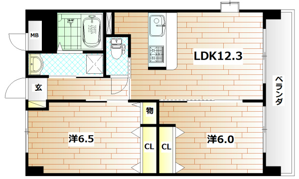 エヴァーグリーンN  間取り