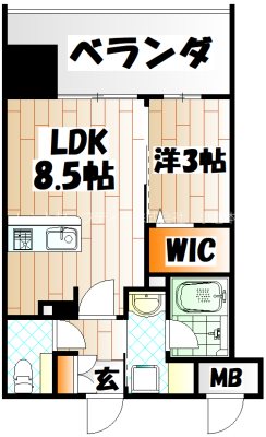 グランフォーレ小倉シティタワー  間取り