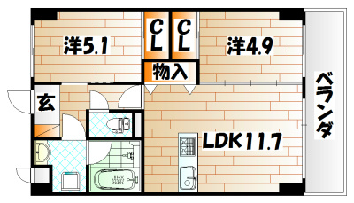プランドール一枝  間取り