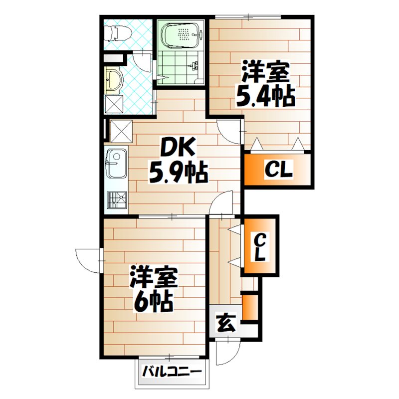 プレイス赤坂Ⅱ 間取り