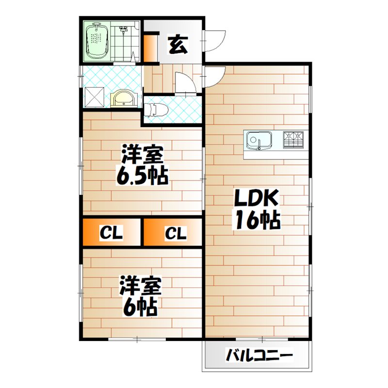 プチメゾン茶屋町Ⅰ 間取り