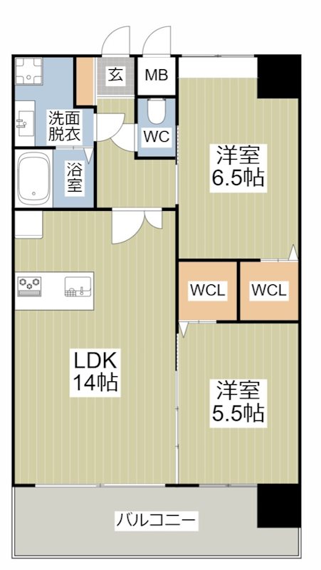 アクシオ三萩野Ⅱ 間取り
