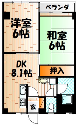 第12小倉三萩野IR. BLD   間取り