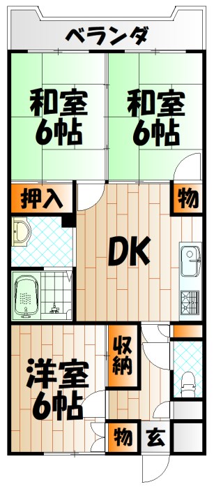 ミリオンコーポラス白百合 間取り