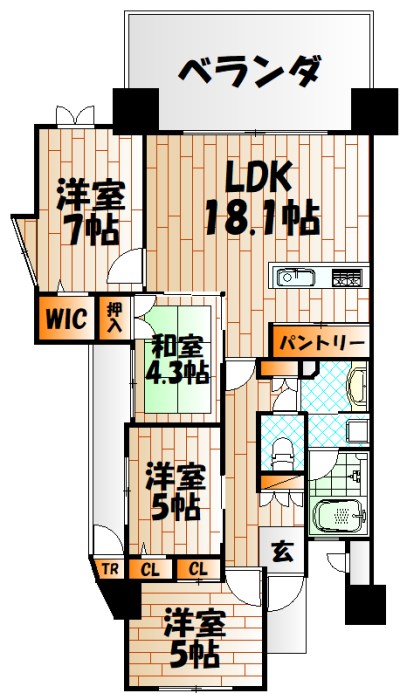 アーティックス上富野グランゲート 間取り