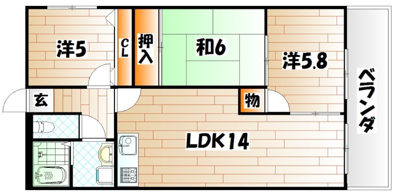 セントラルパーク浅生  間取り