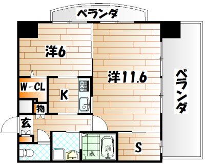 アイランドコート戸畑   間取り
