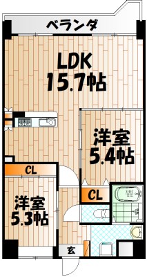 戸畑駅前銀座ビル   間取り
