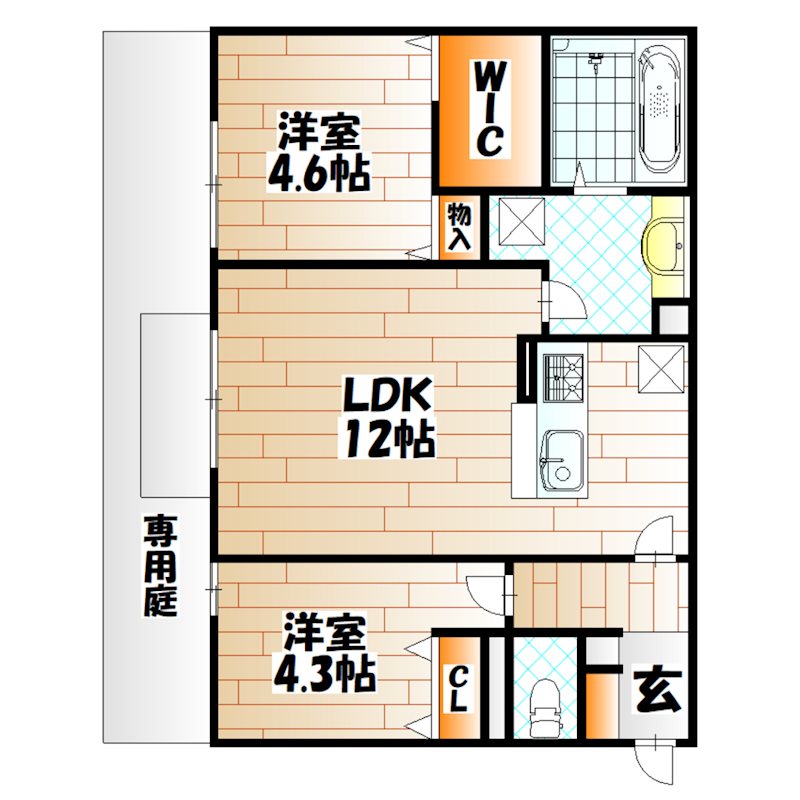 Polonia　Matsubara　Ａ棟  間取り