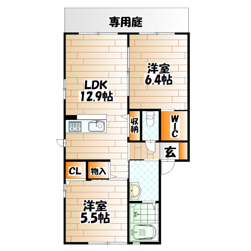 MAST緑ヶ丘　E 間取り