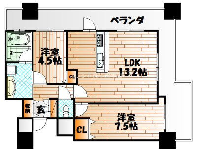小倉D.C.TOWER  間取り