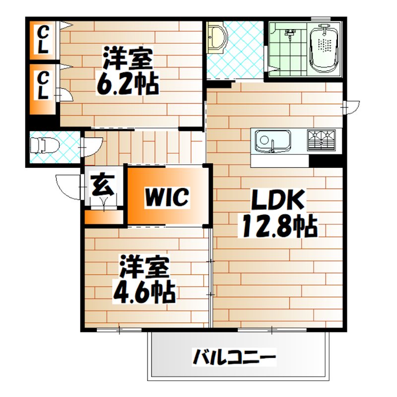 シャーメゾン谷町 A棟    間取り