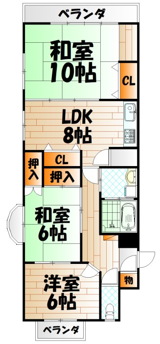 ミリオンコーポラス白菊 間取り