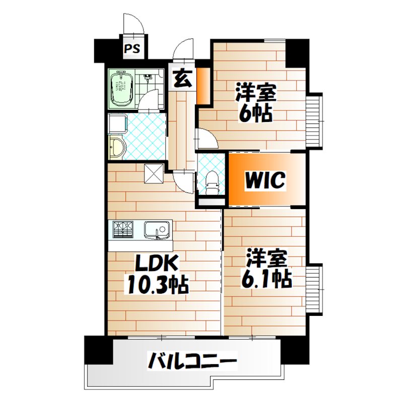 ヒルクレスト片野グランデⅠ 間取り