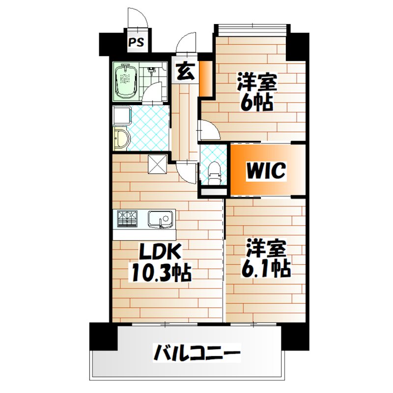 ヒルクレスト片野グランデⅠ 間取り