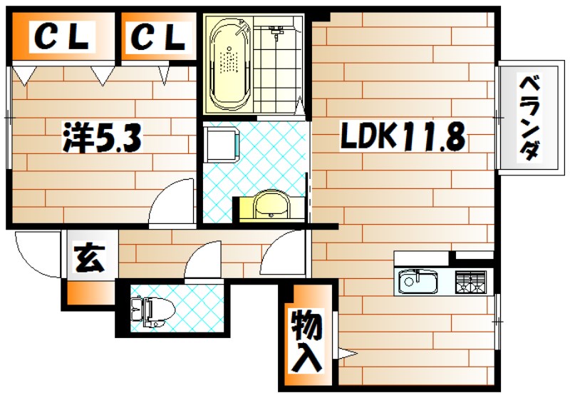 エスポワール下城野　Ⅱ  間取り