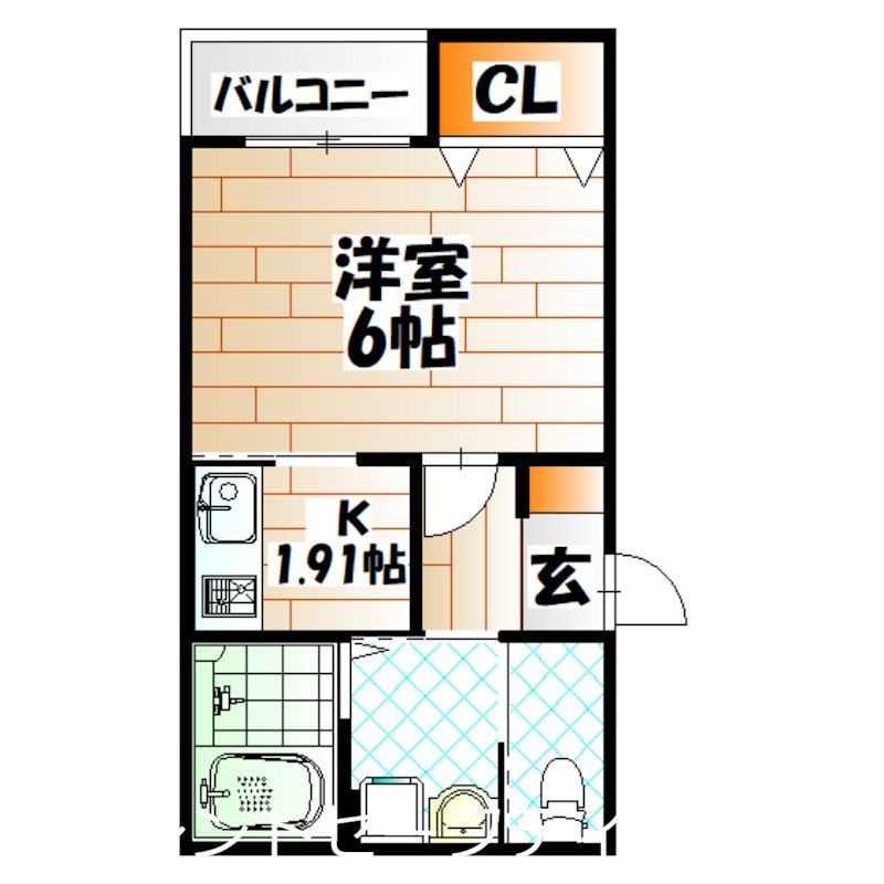 Ellina貴船Ⅰ 間取り