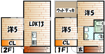 アコールHATA  間取り